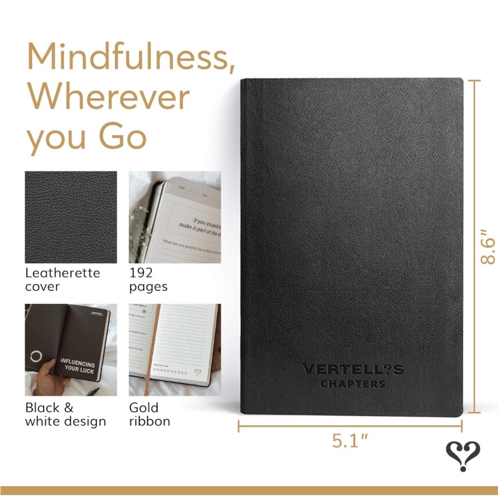 Vertellis Chapters 13 week Self Care, Gratitude Journal inspiration writing book